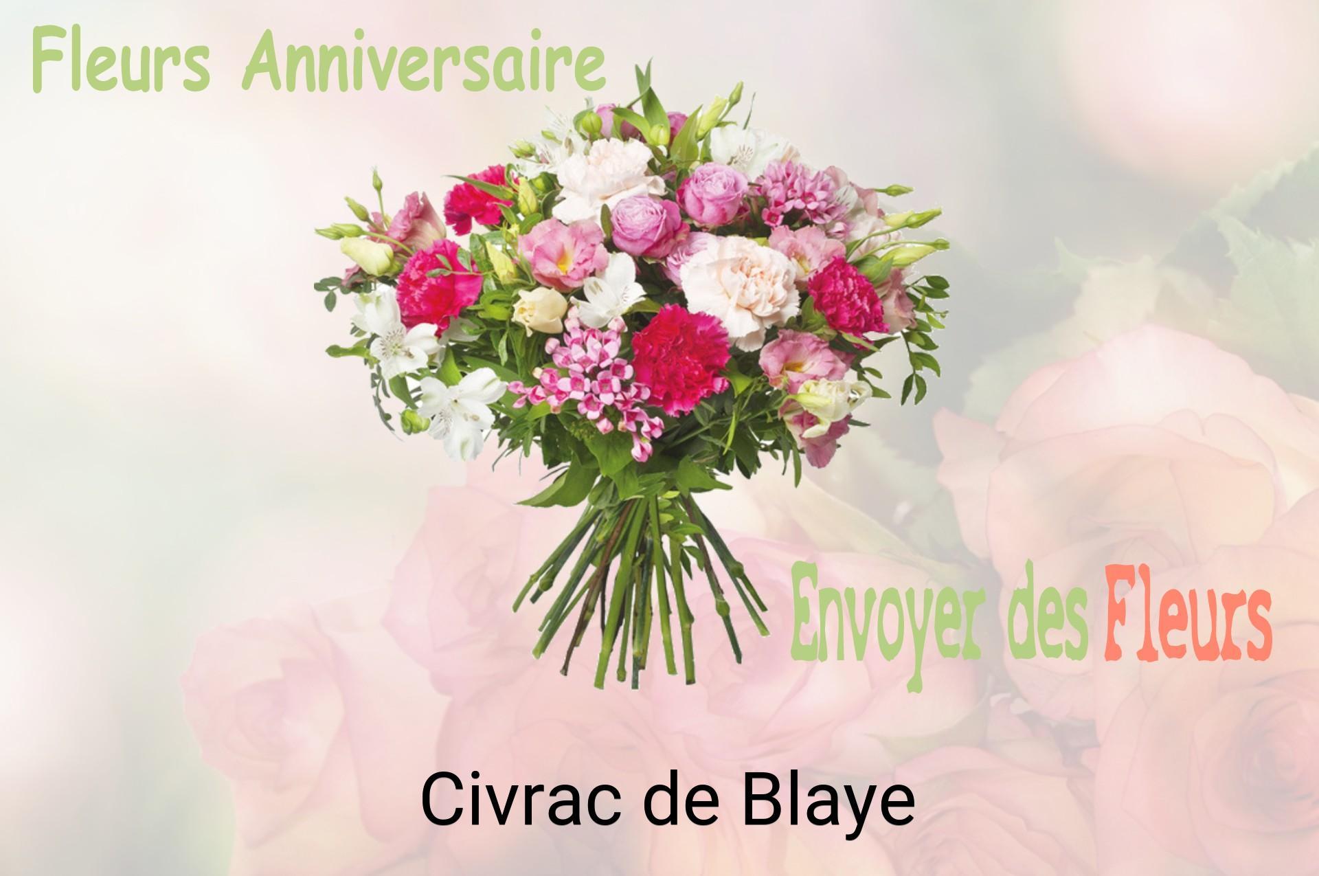 Bouquet de fleurs d’anniversaire livré à Civrac-de-Blaye