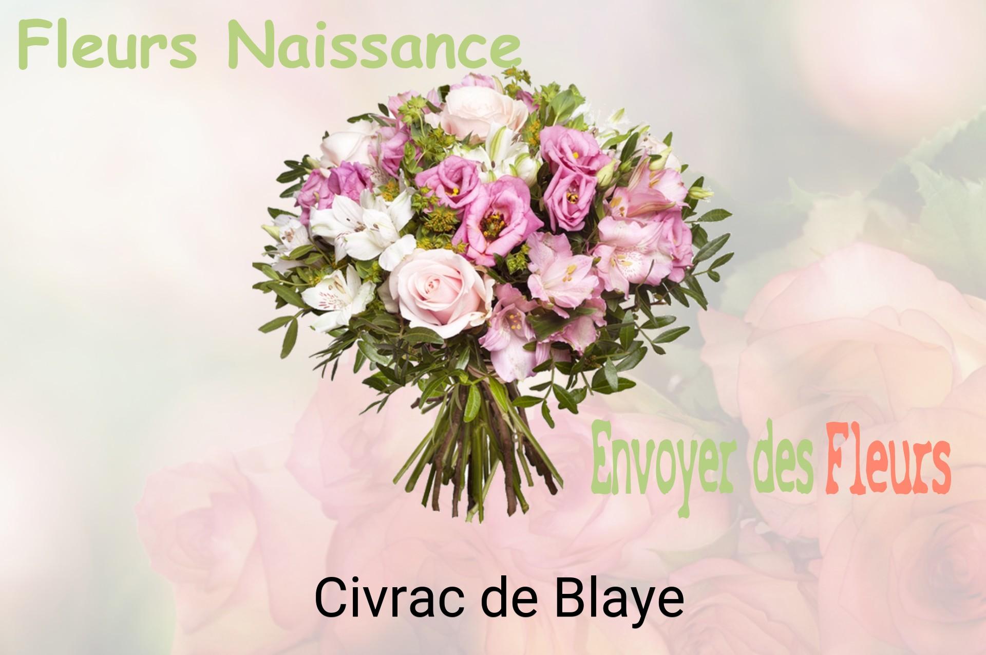 Bouquet de fleurs de naissance livré à Civrac-de-Blaye
