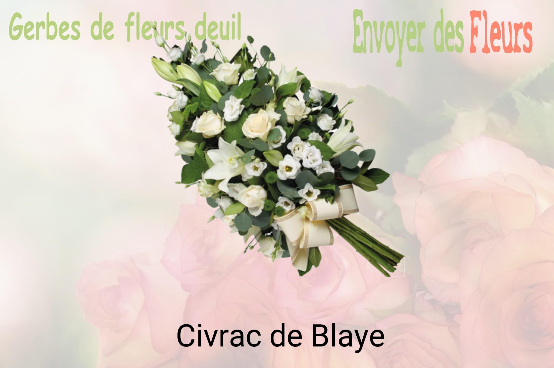Gerbe de fleurs de deuil livrée à Civrac-de-Blaye